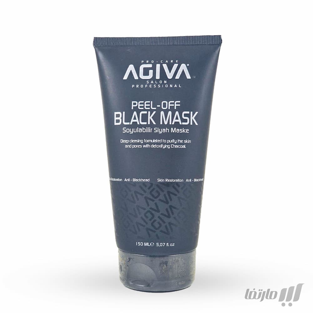 ماسک پیل آف زغالی آگیوا مدل Black Mask - پاکسازی عمیق و ضد جوش سرسیاه - حجم 150 میل