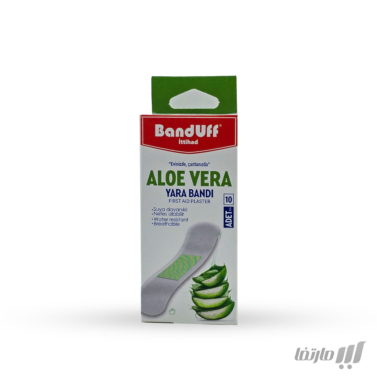 چسب زخم بندوف مدل Aloe Vera - مناسب پوست حساس - بسته 10 عددی