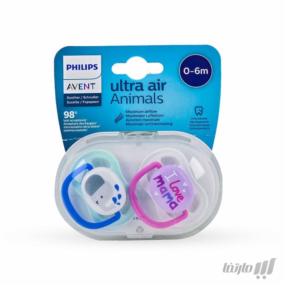 پستانک فیلیپس اونت Ultra Air Animals - مناسب نوزادان 0 تا 6 ماهگی